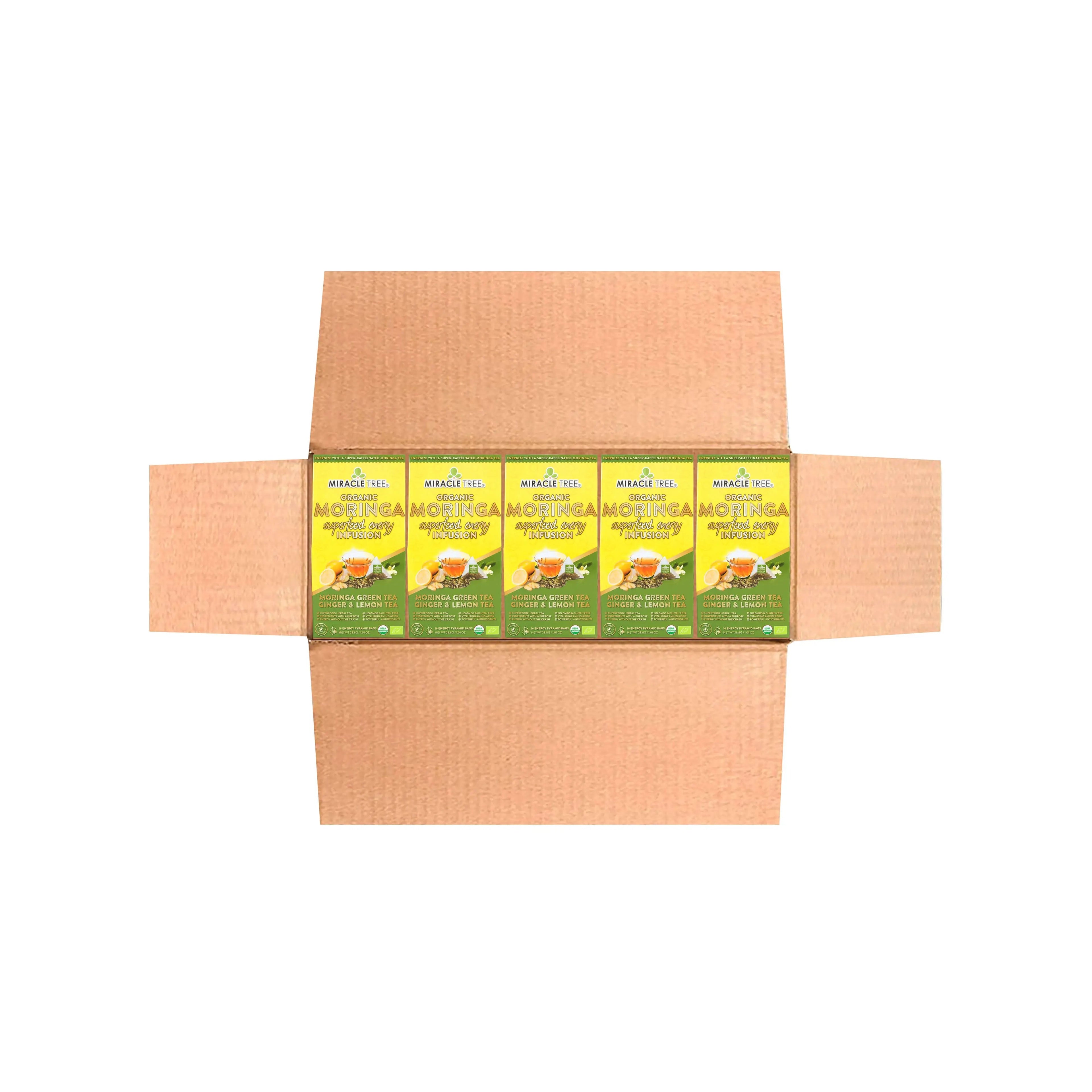Organic Moringa Energy Tea - Ginger Lemon - Natural Coffee Alternative