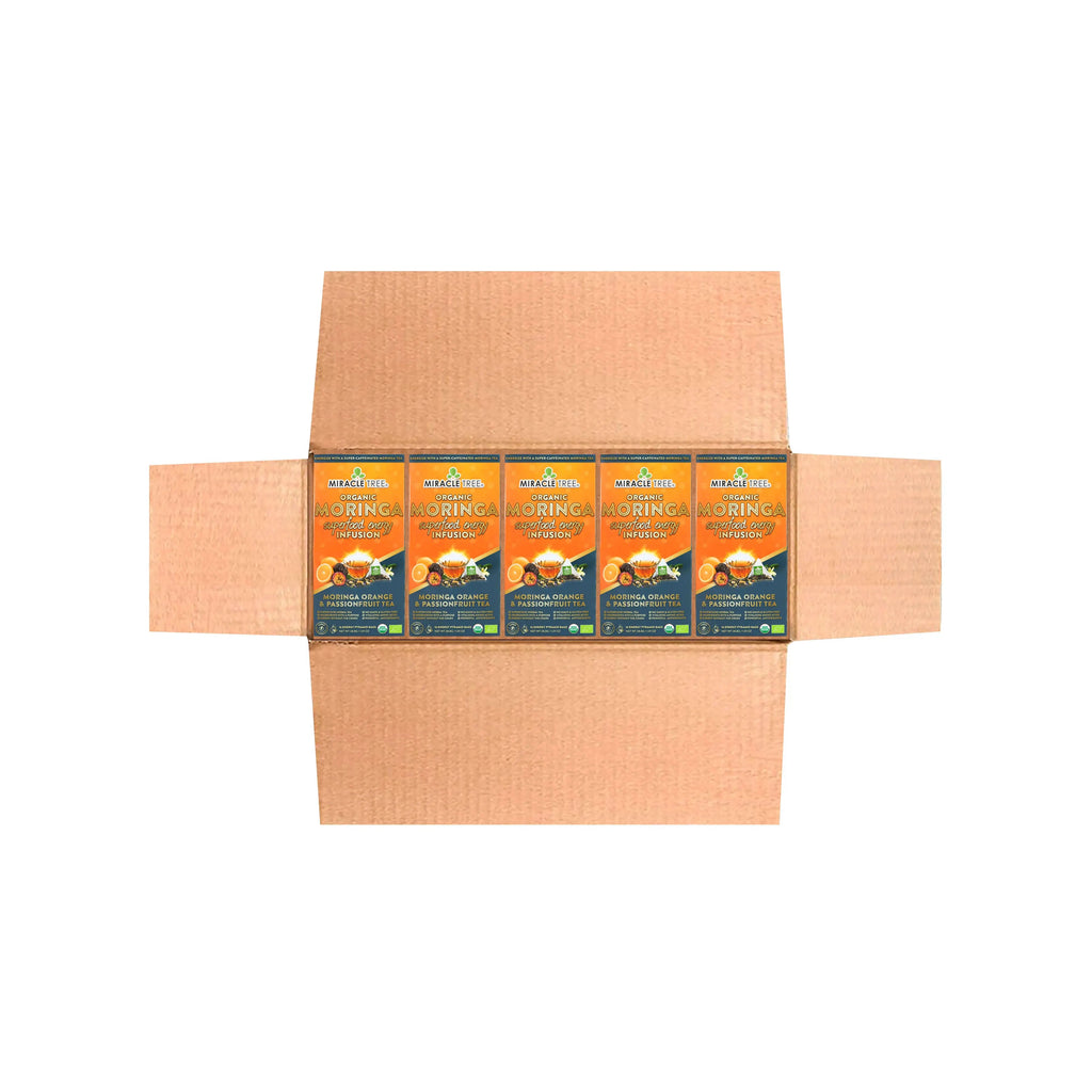 Organic Moringa Energy Tea - Orange Passionfruit - Natural Coffee Alternative