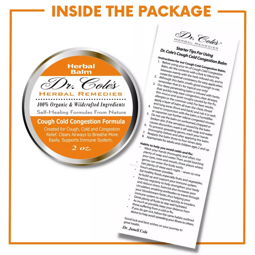 26 - Dr. Cole’s Organic Cough Cold Congestion Relief Balm