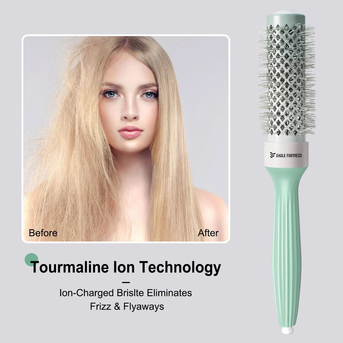 Eagle Fortress Professional Round Hair Brush 1.69 in