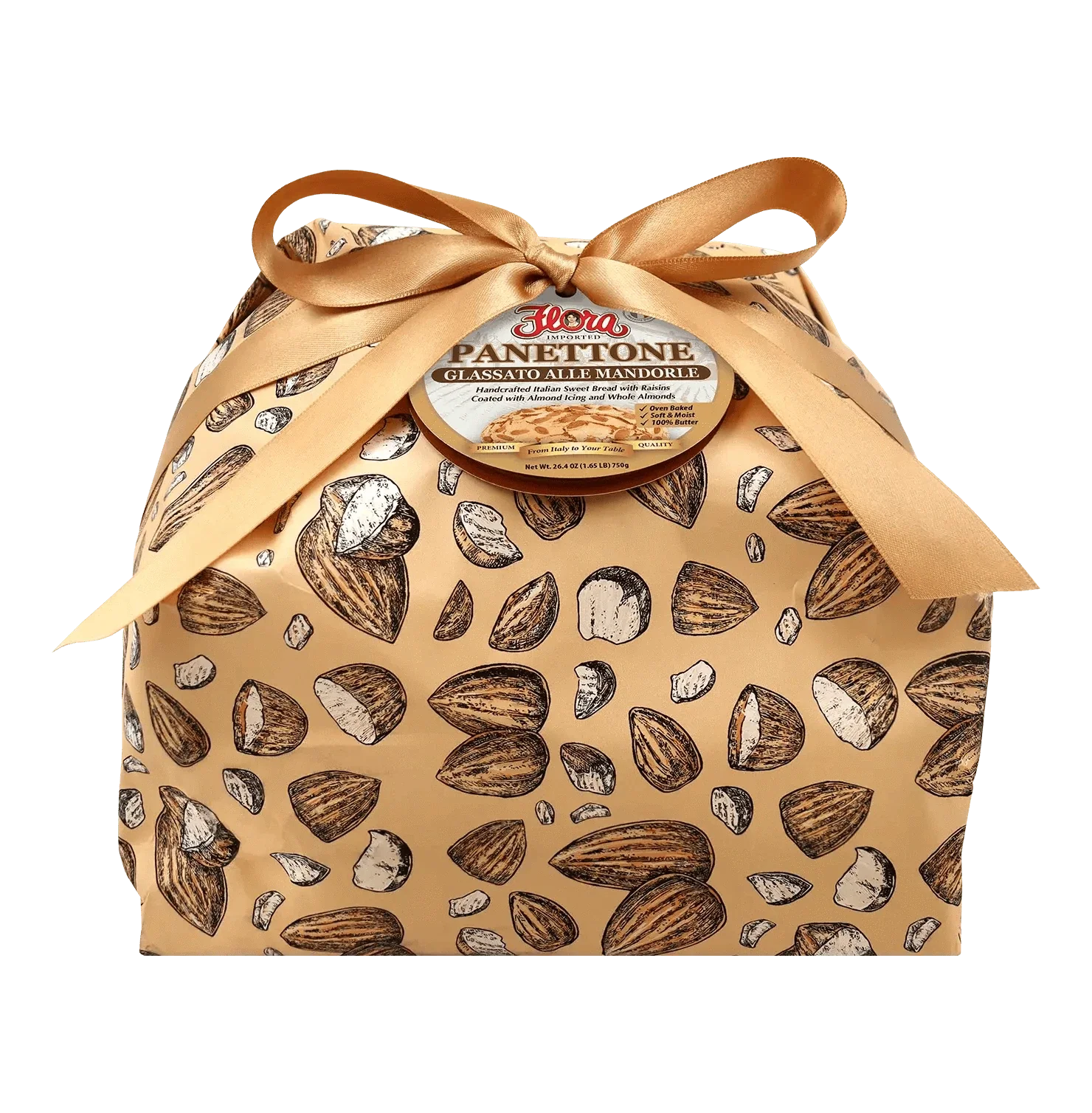 Handmade Panettone - Glazed with Almonds