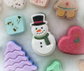 Snowman Peppermint Mocha Handpainted Bathbomb Christmas