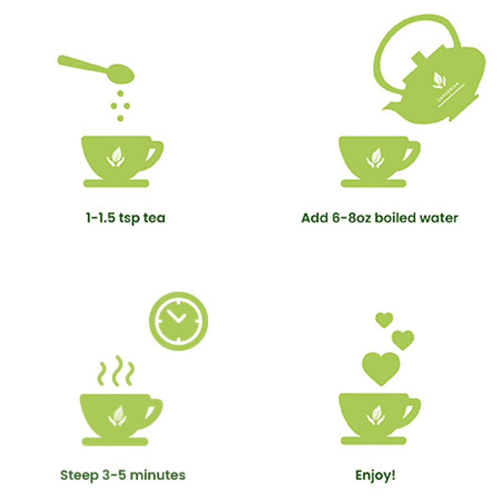 Ginseng Green Tea, Medium-Caffeine - Energy Boost - Organic & Kosher