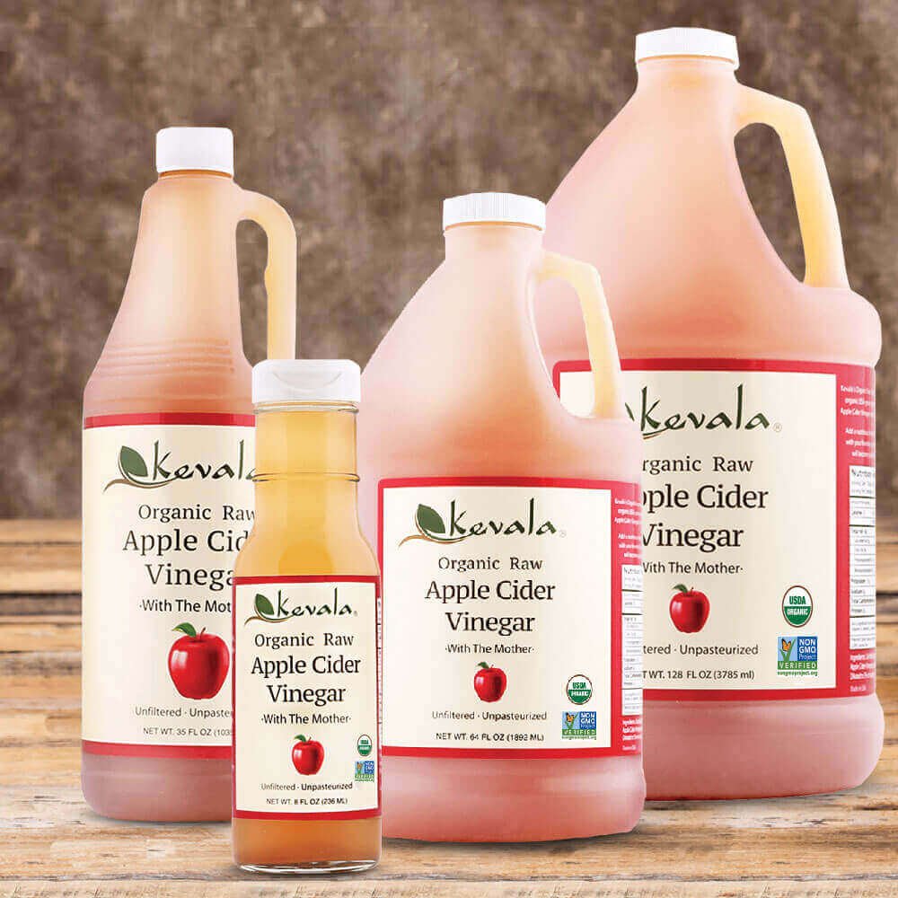 Kevala Organic Raw Apple Cider Vinegar with the Mother – 1 Gallon