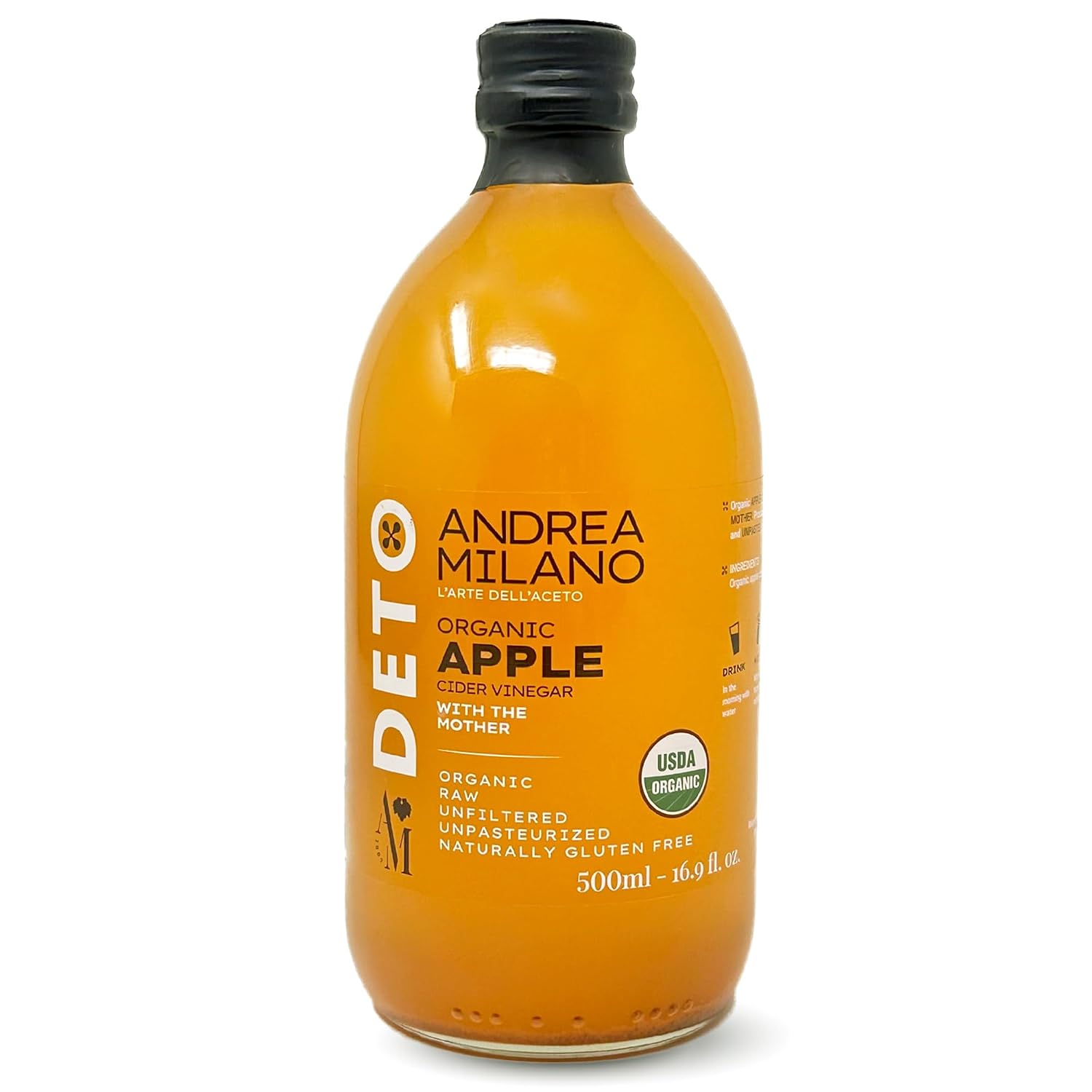 Andrea Milano Organic Apple Cider Vinegar with the Mother – 16.9 oz