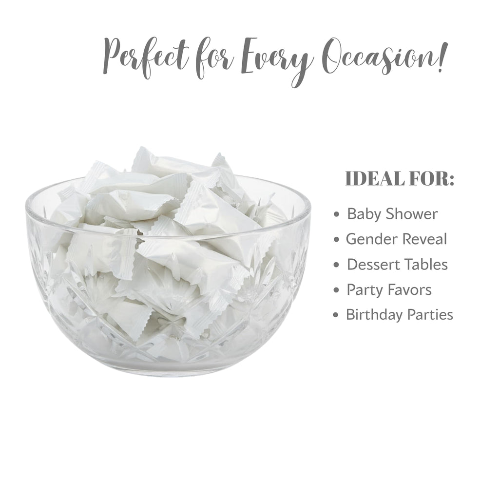 220ct White Buttermints Individually Wrapped – Bulk Soft Butter Mints for Weddings, Candy Buffets, Party Favors & Events