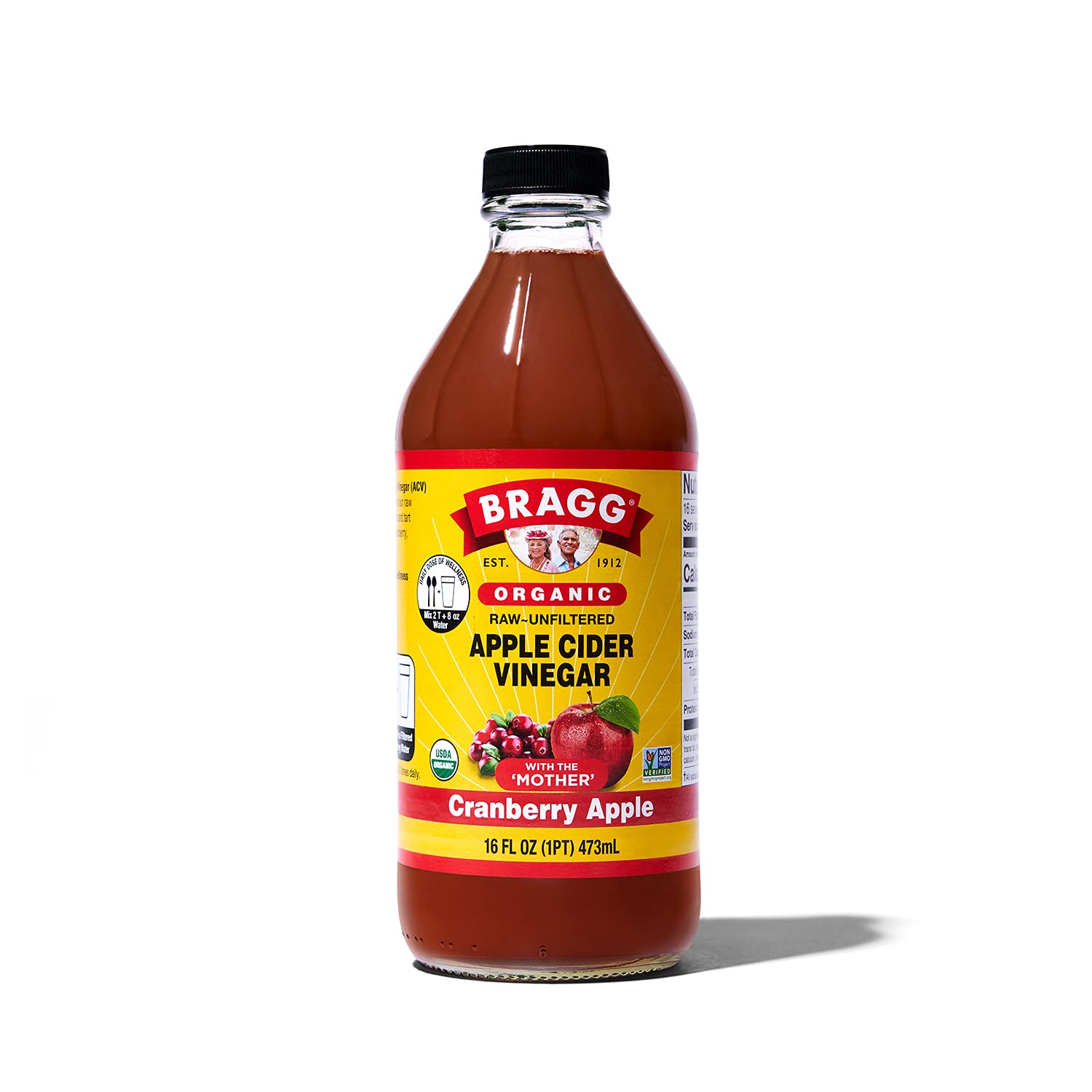 Bragg Organic Flavored Apple Cider Vinegar with the Mother – Raw & Unfiltered, 16 fl oz