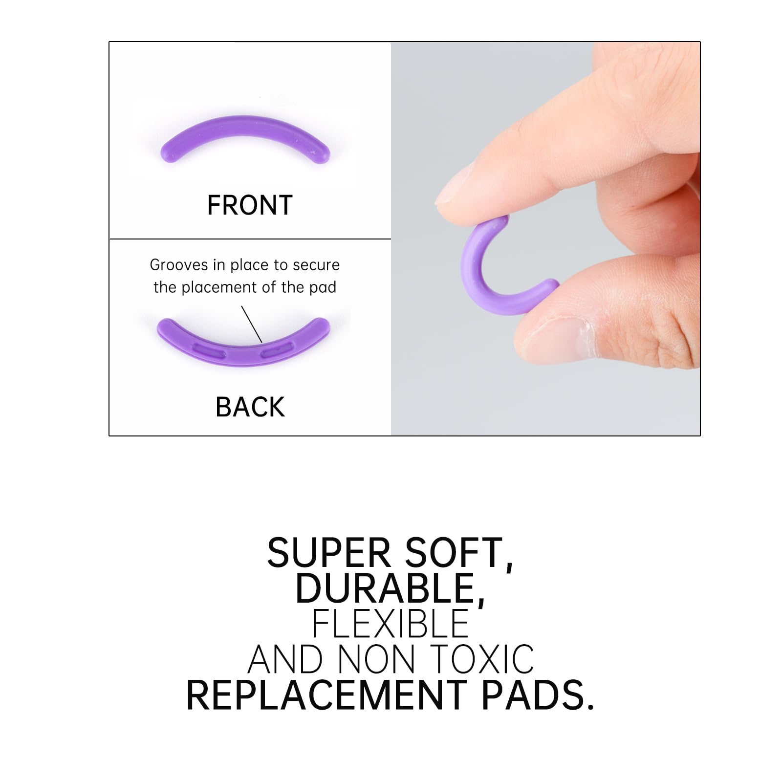 24PCS Eyelash Curler Refills Pads Silicone Compatible with Real Techniques