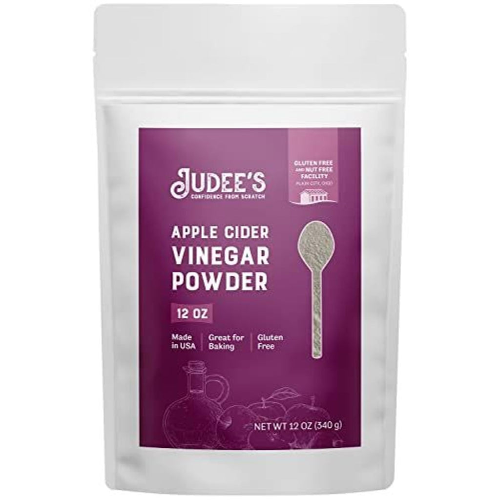 Judee's Apple Cider Vinegar Powder 12 oz - Gluten-Free and Nut-Free - Keto-Friendly and Great for Baking and Cooking - Add to Marinades, Glazes, Dry Rubs, and More