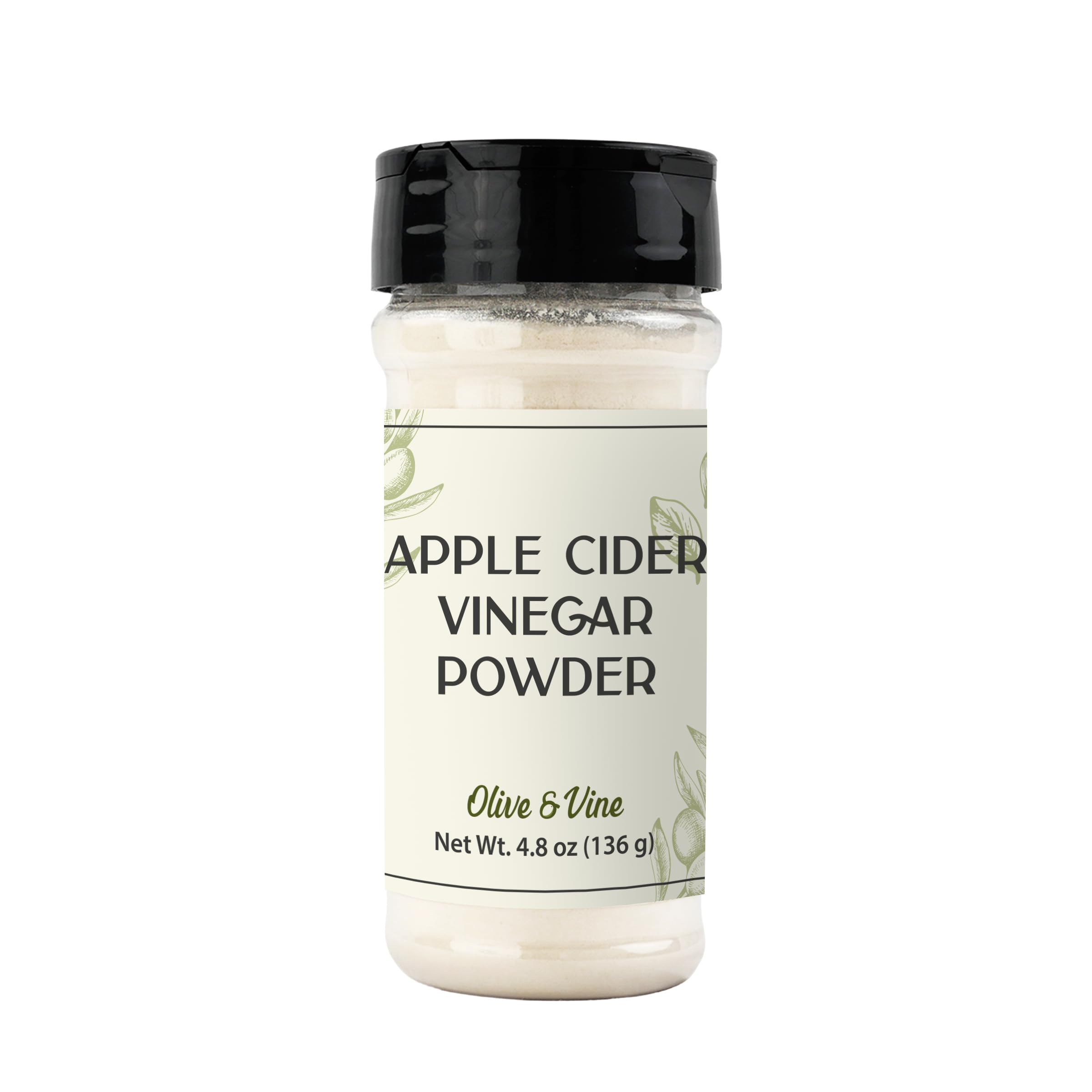 Olive & Vine Apple Cider Vinegar Powder – Tangy Seasoning for Dressings, Marinades & Recipes, 2.4 oz