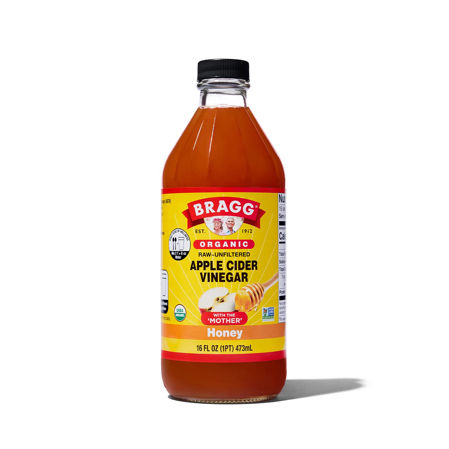 Bragg Organic Flavored Apple Cider Vinegar with the Mother – Raw & Unfiltered, 16 fl oz