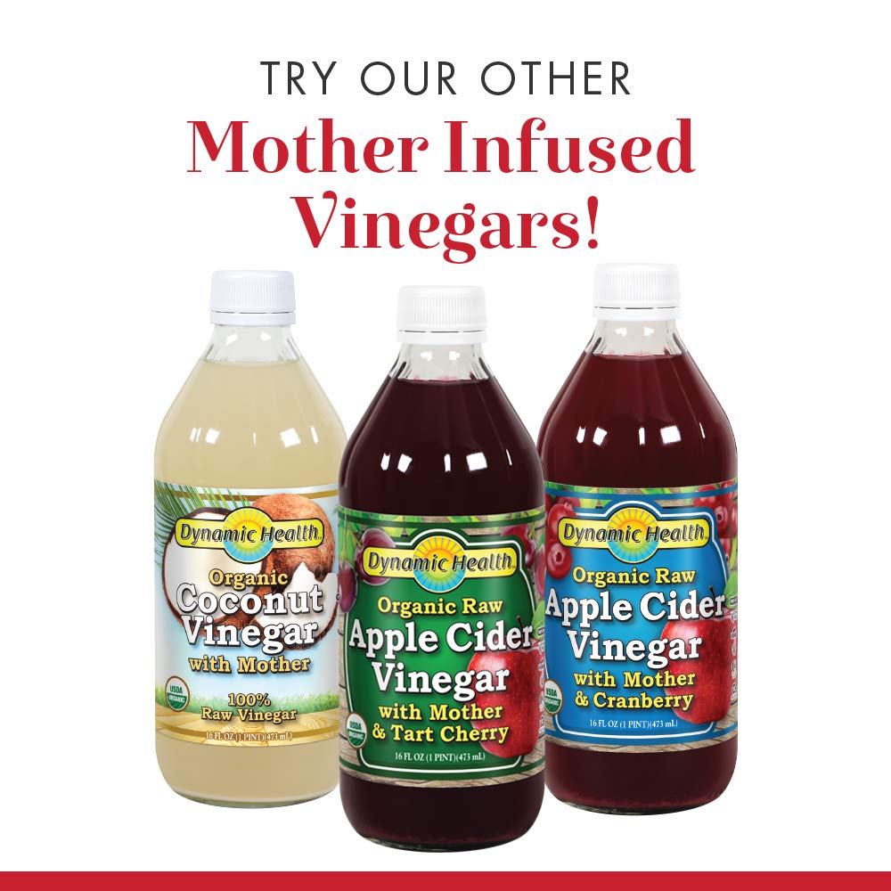 Dynamic Health Organic Raw Apple Cider Vinegar with the Mother – 16 fl oz