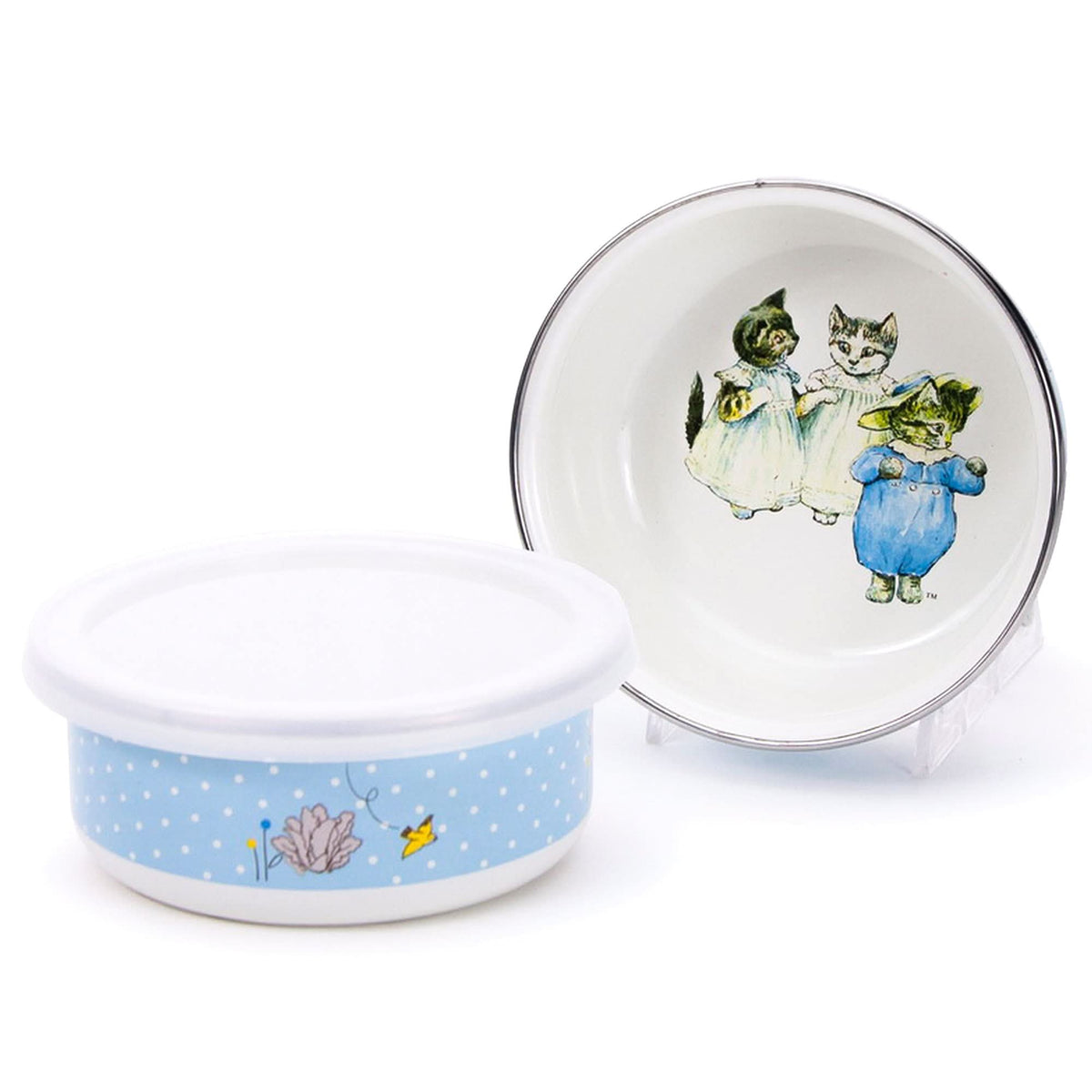 Golden Rabbit Enamelware 3-piece Child Dinner Sets