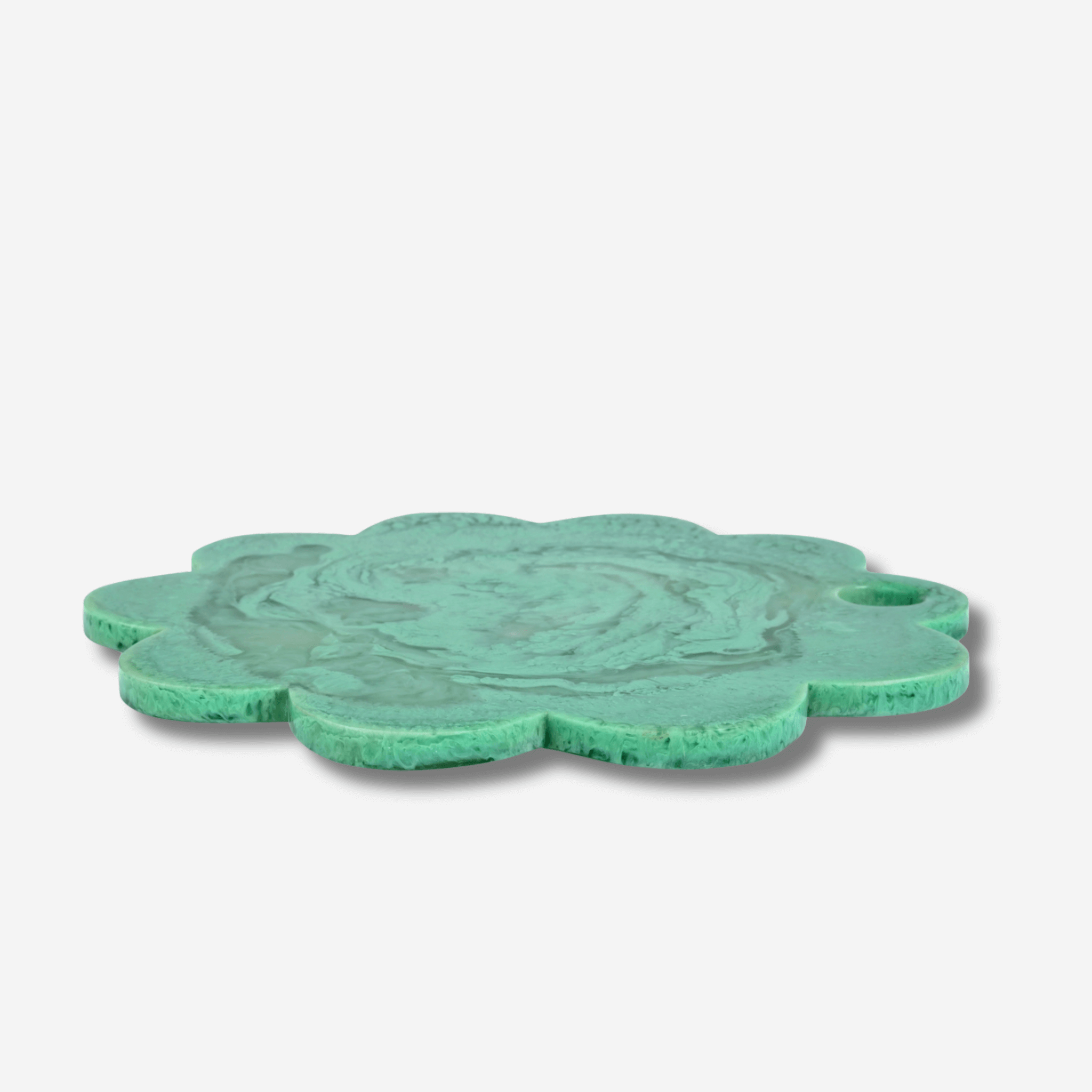 SCALLOP RESIN CHARCUTERIE BOARD - GREEN