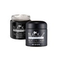 MIZON Black Snail All In One Cream moisturizing face cream in black jar with open jar showing rich white cream on a white background. Snail mucin moisturizer for hydrating, repairing, and improving skin elasticity.