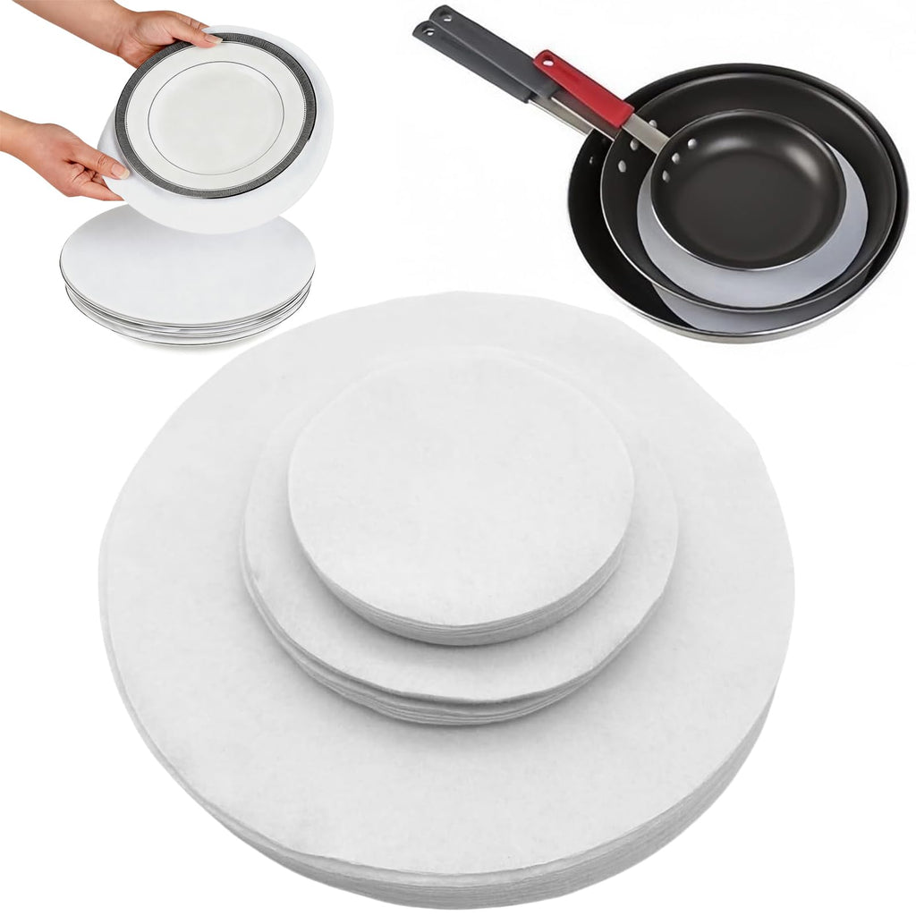 Ceramic Plate Separator Pads 36 Felt Protectors 10/6/4.5 Inch Washable Reusable