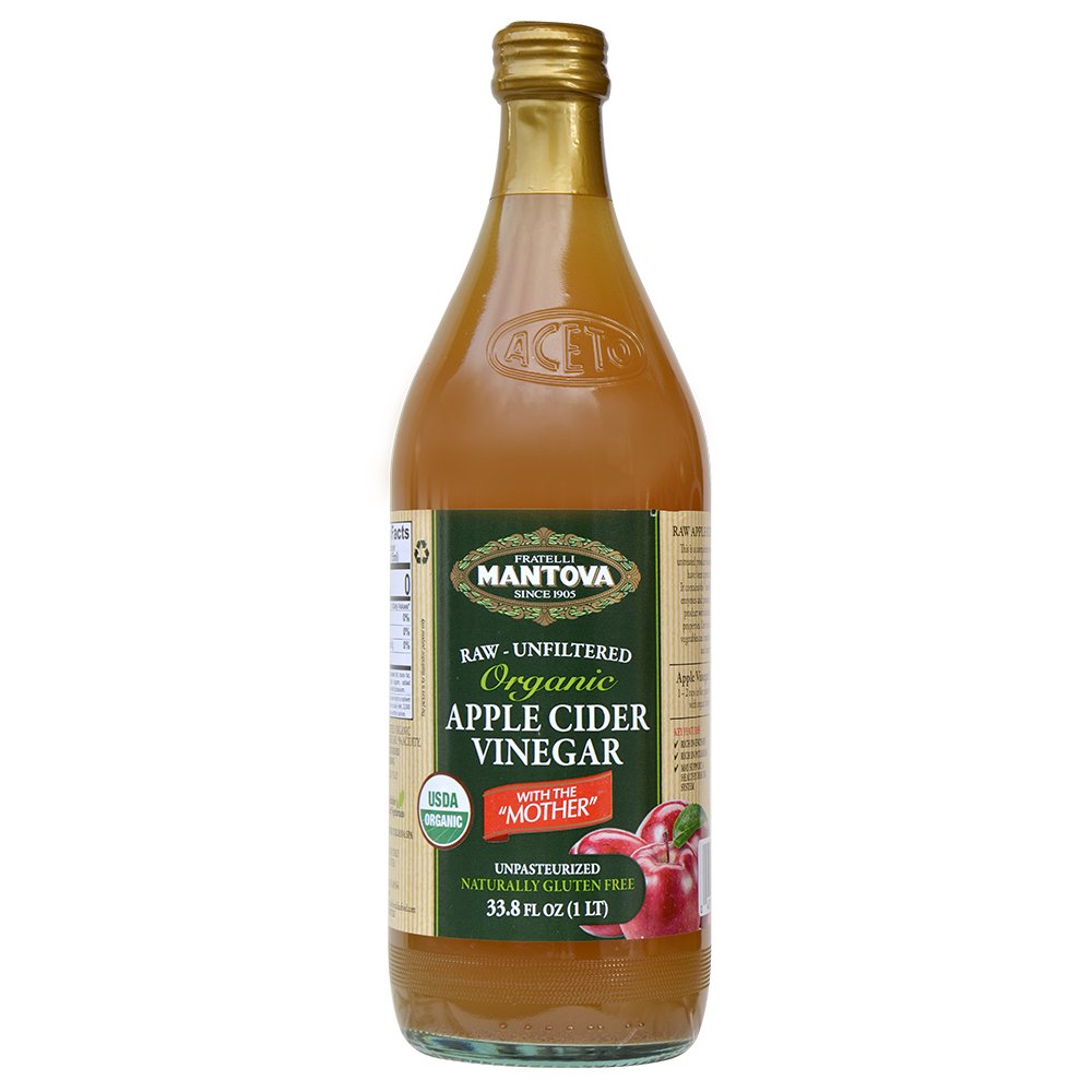 Mantova Organic Apple Cider Vinegar with the Mother – Raw & Unfiltered, 33.8 fl oz