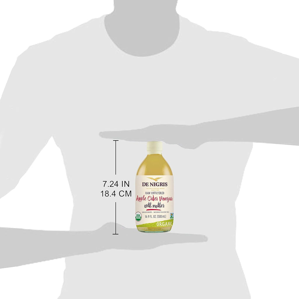 De Nigris Organic Raw Apple Cider Vinegar with the Mother – 2 Pack