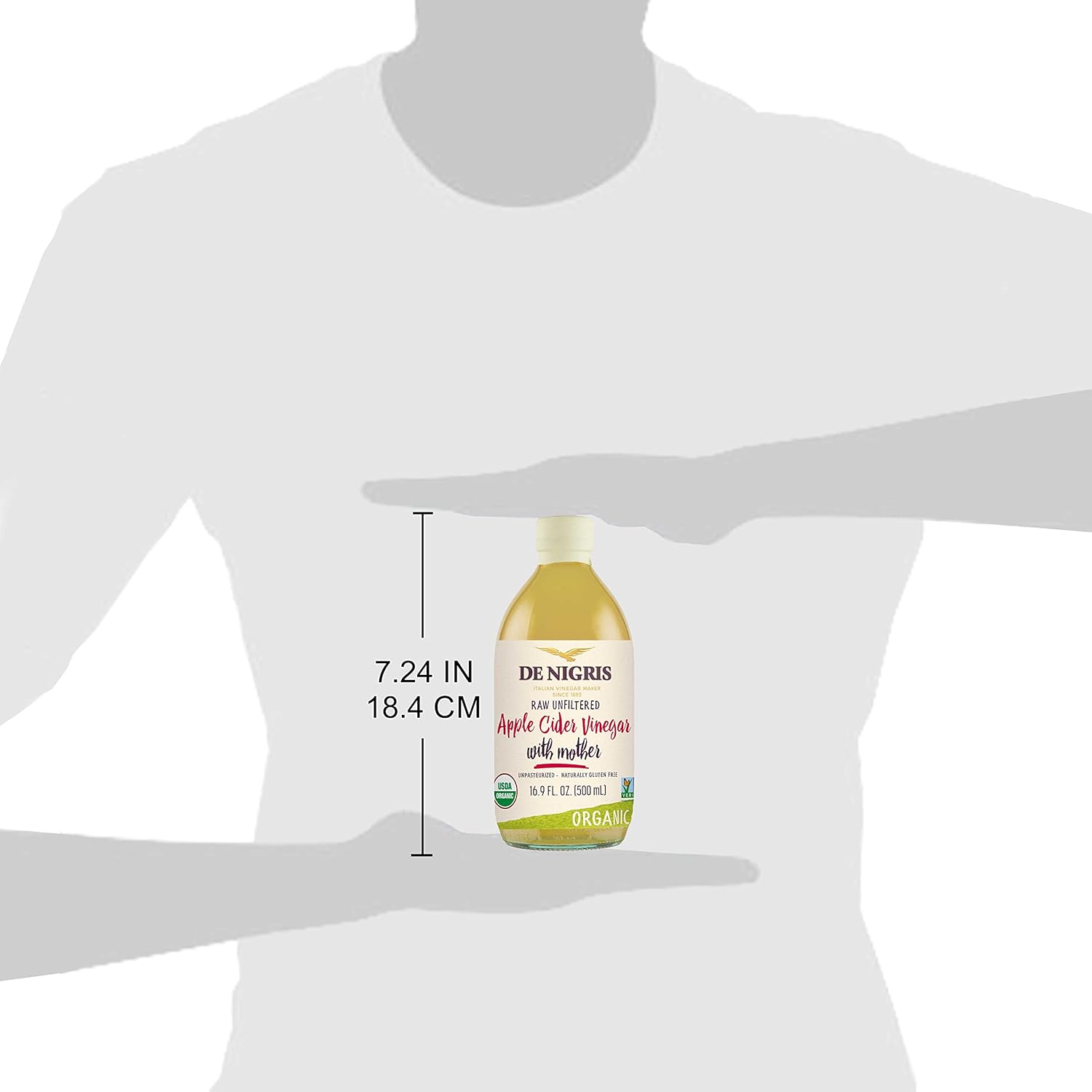De Nigris Organic Raw Apple Cider Vinegar with the Mother – 2 Pack