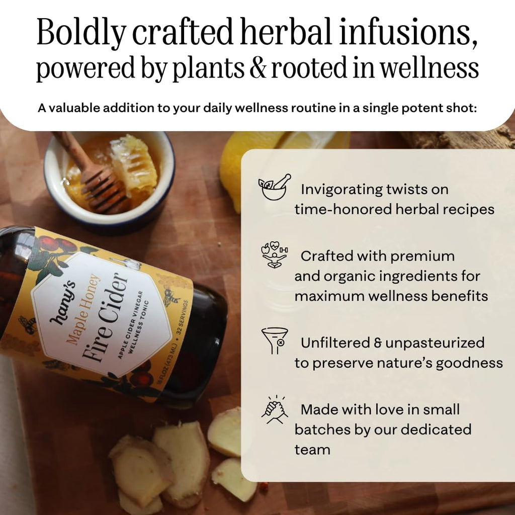 Hany’s Harvest Fire Cider – Small-Batch Apple Cider Vinegar Wellness Tonic