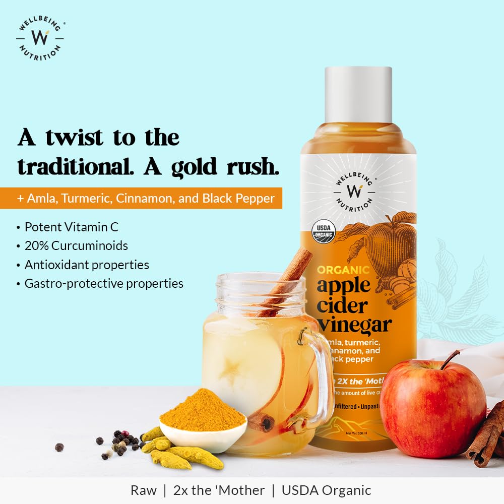 Wellbeing Nutrition Himalayan Apple Cider Vinegar with 2X Mother – 500 mL