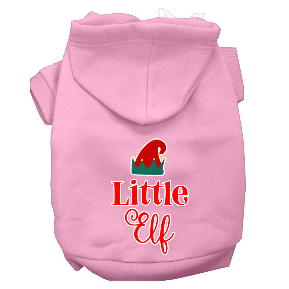 Christmas Pet Hoodie Screen Printed, "Little Elf"