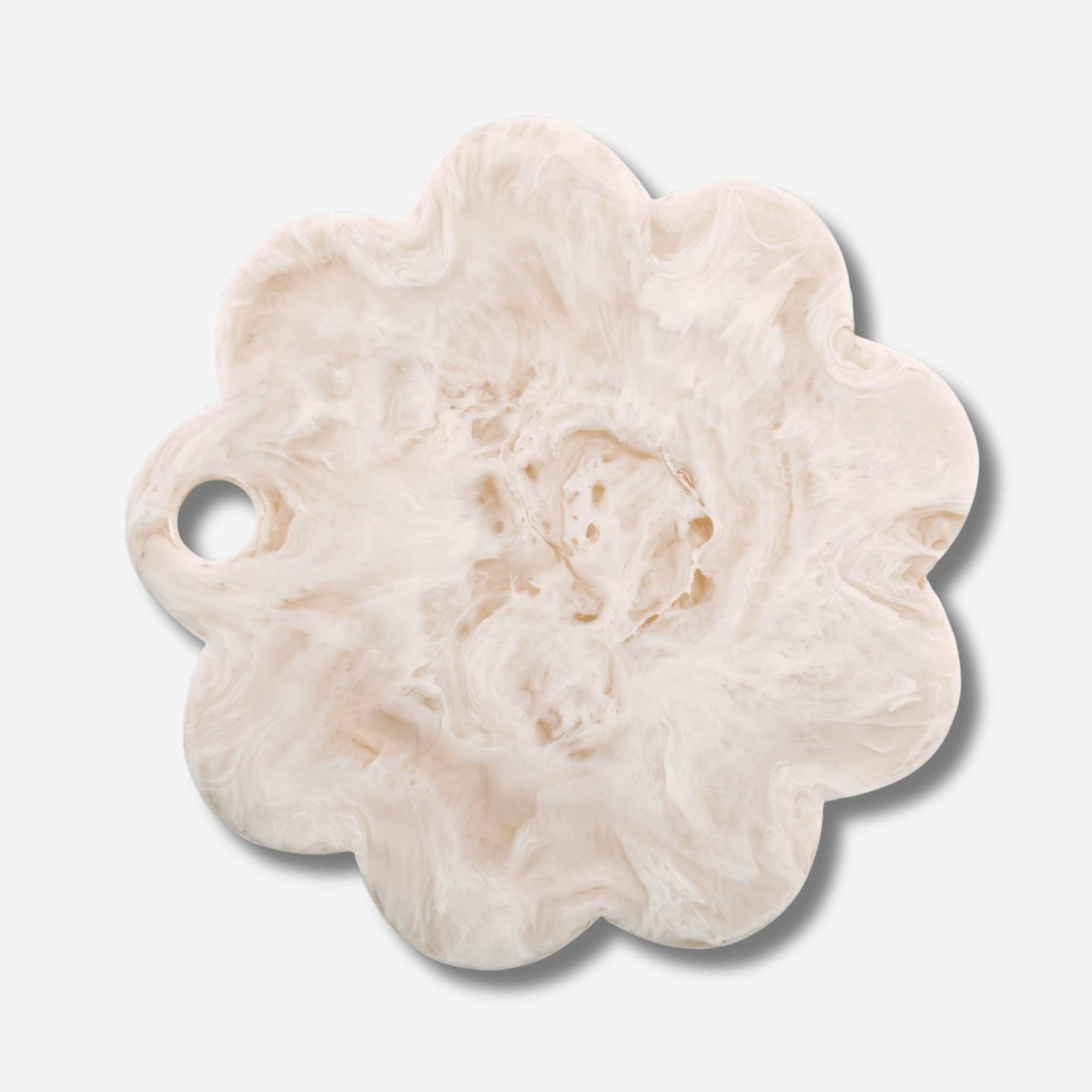 SCALLOP RESIN CHARCUTERIE BOARD - VANILLA