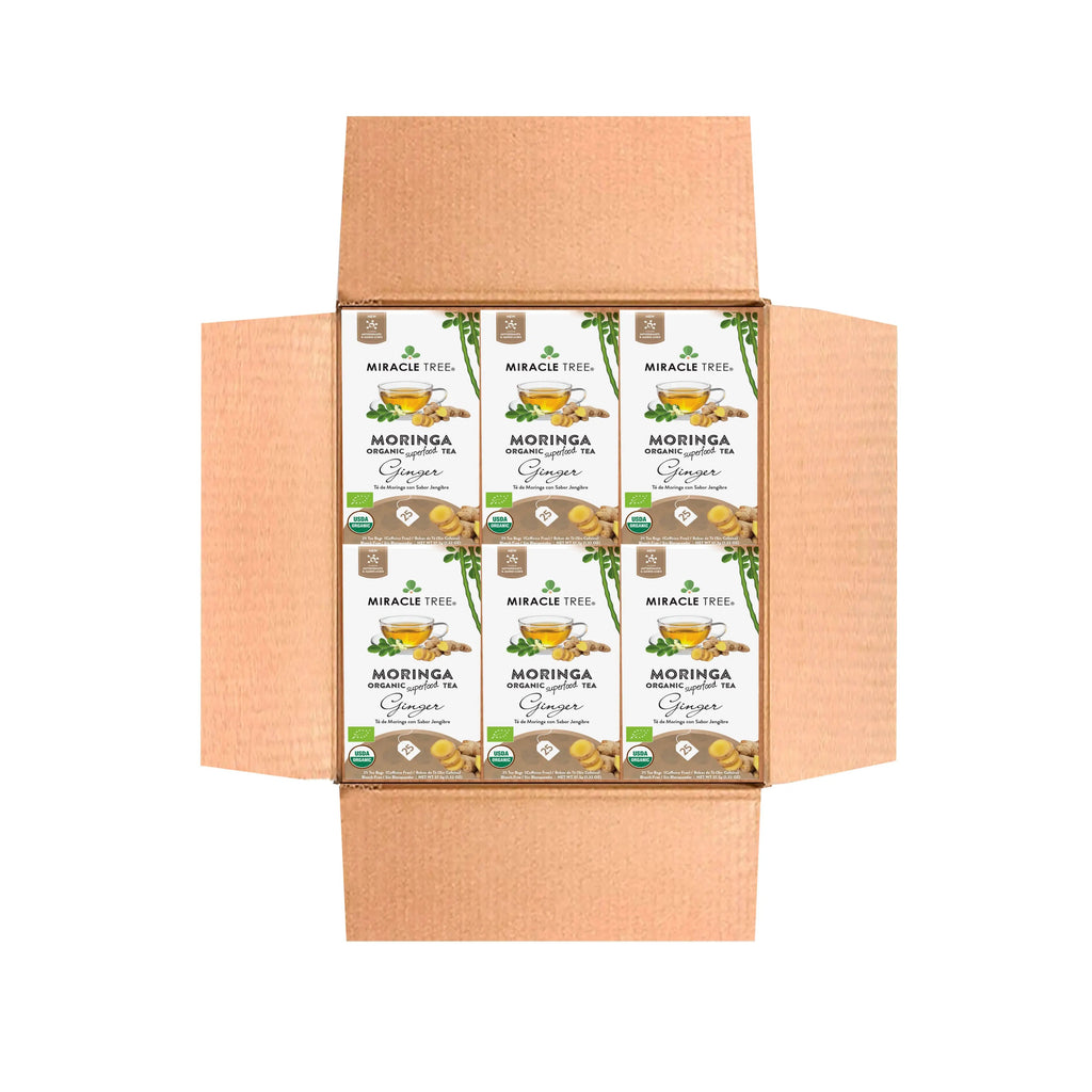 Organic Moringa Tea - Ginger - Caffeine-Free Herbal Tea