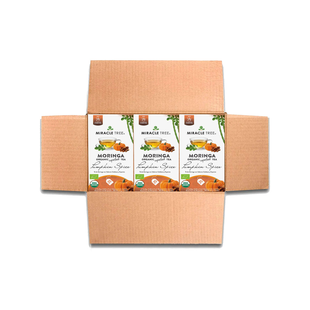 Organic Moringa Tea - Pumpkin Spice - Caffeine-Free Herbal Tea
