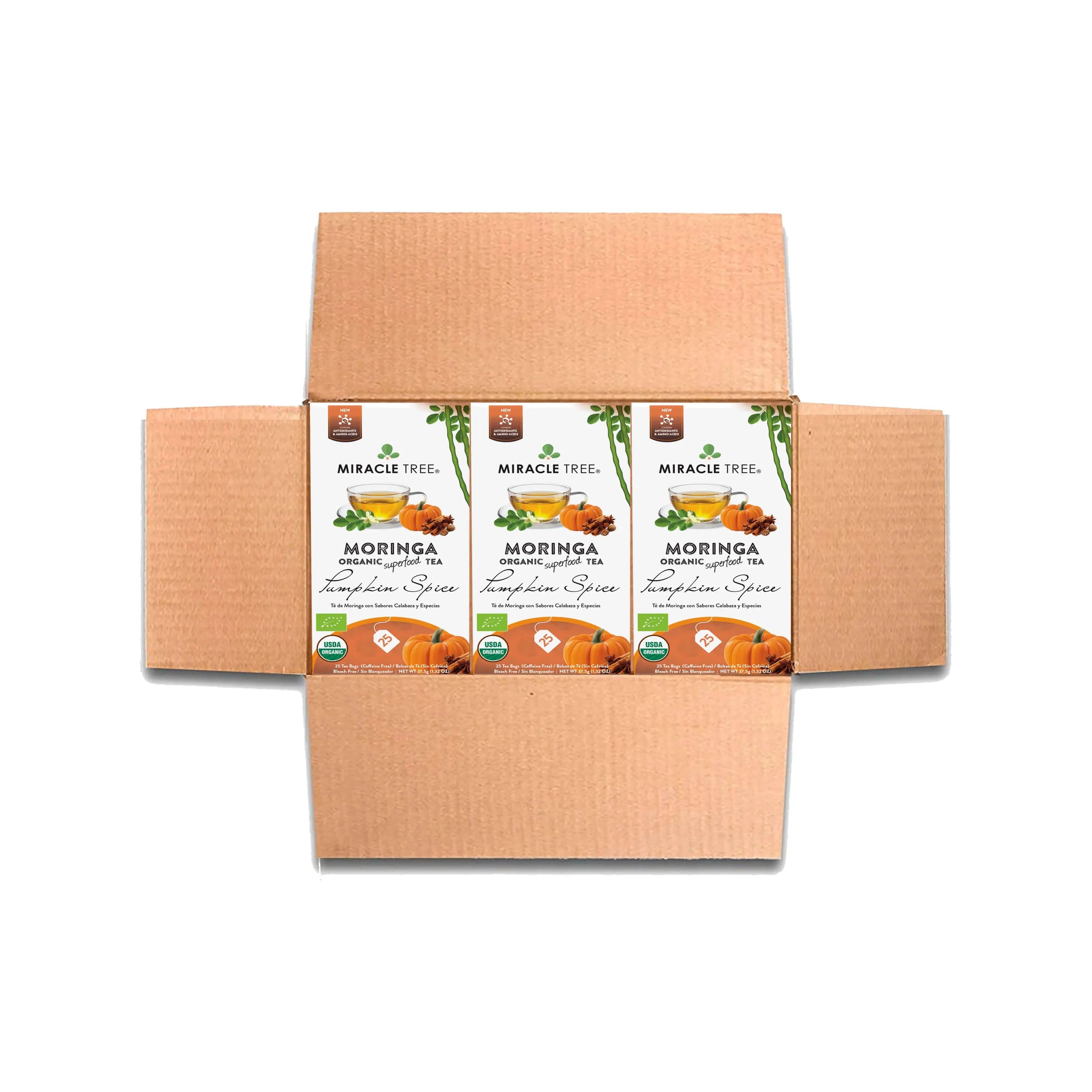 Organic Moringa Tea - Pumpkin Spice - Caffeine-Free Herbal Tea
