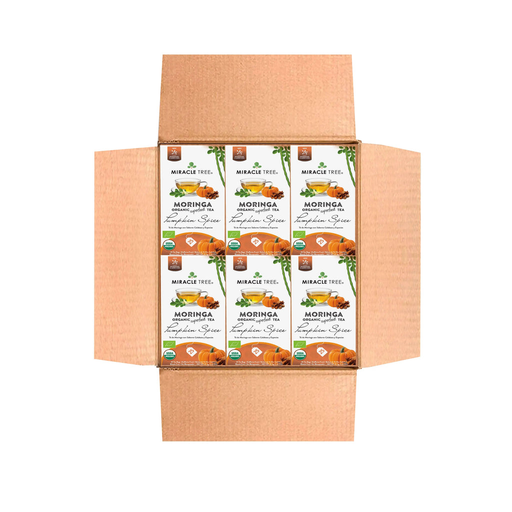 Organic Moringa Tea - Pumpkin Spice - Caffeine-Free Herbal Tea