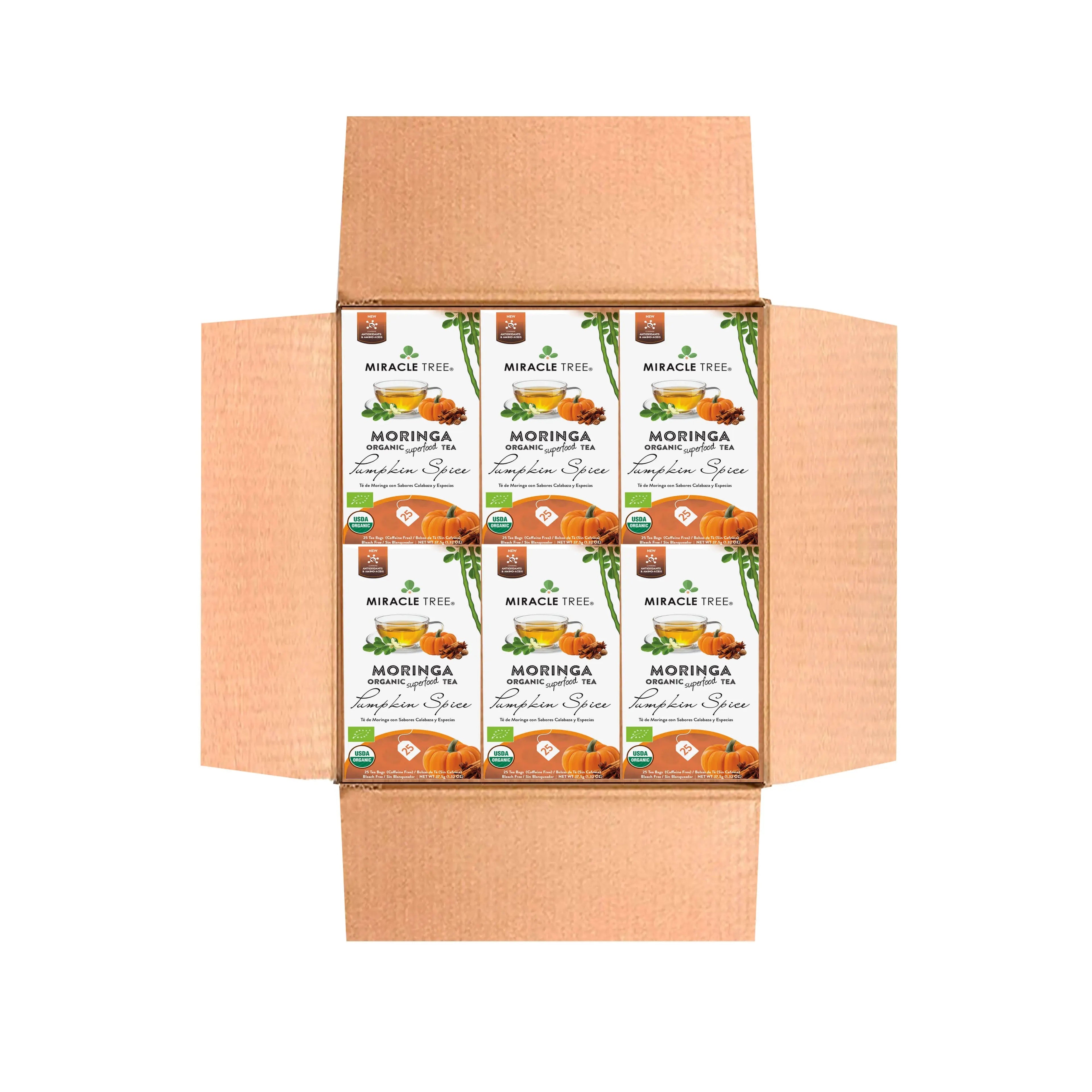Organic Moringa Tea - Pumpkin Spice - Caffeine-Free Herbal Tea