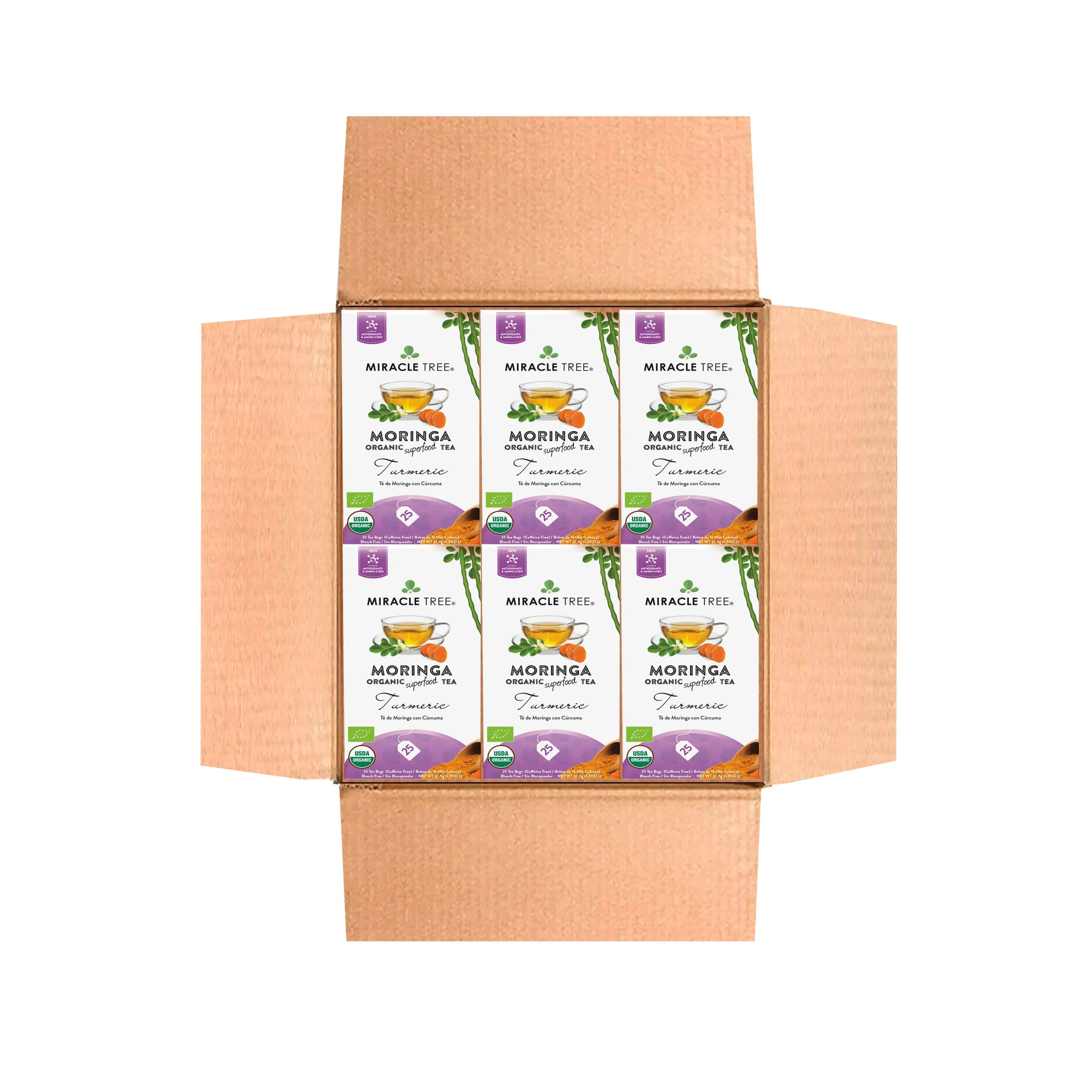 Organic Moringa Tea - Turmeric - Caffeine-Free Herbal Tea