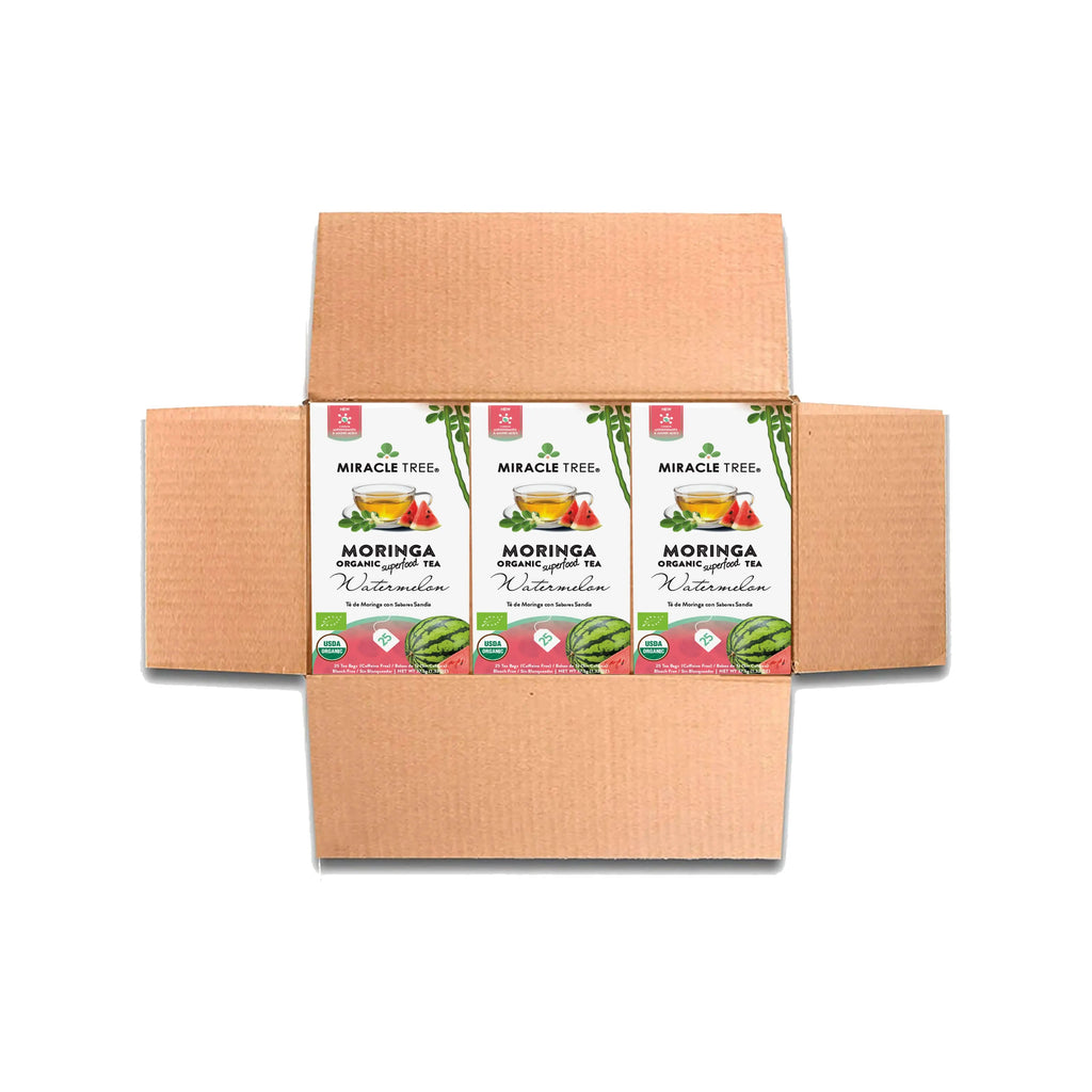 Organic Moringa Tea - Watermelon - Caffeine-Free Herbal Tea