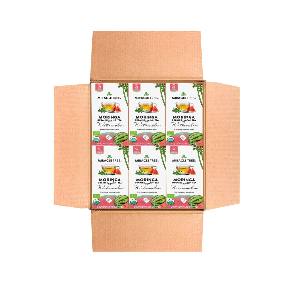 Organic Moringa Tea - Watermelon - Caffeine-Free Herbal Tea