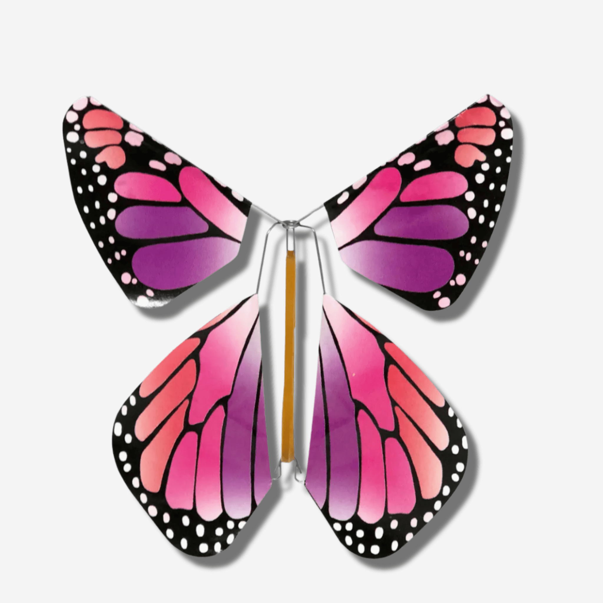 FLYING MAGIC BUTTERFLY® pink reusable flying butterfly toy with realistic monarch-style wings, interactive magic butterfly party favor, gift, stocking stuffer and surprise toy