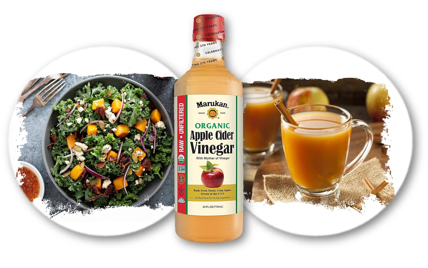 Marukan Organic Raw Apple Cider Vinegar with the Mother – 24 oz