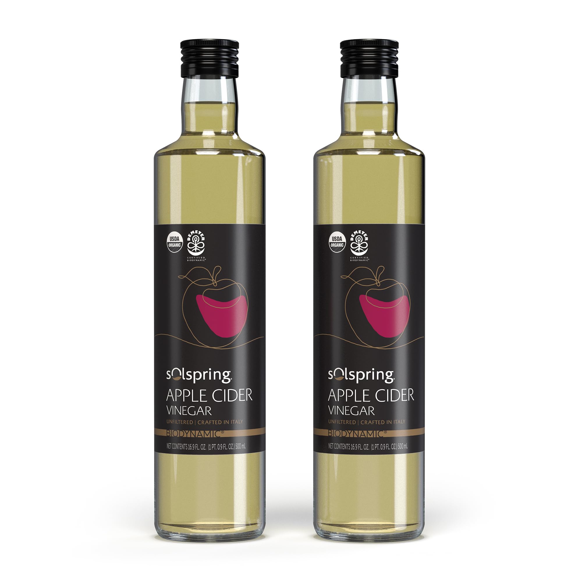 Dr. Mercola Solspring Biodynamic Organic Apple Cider Vinegar – 2 Pack