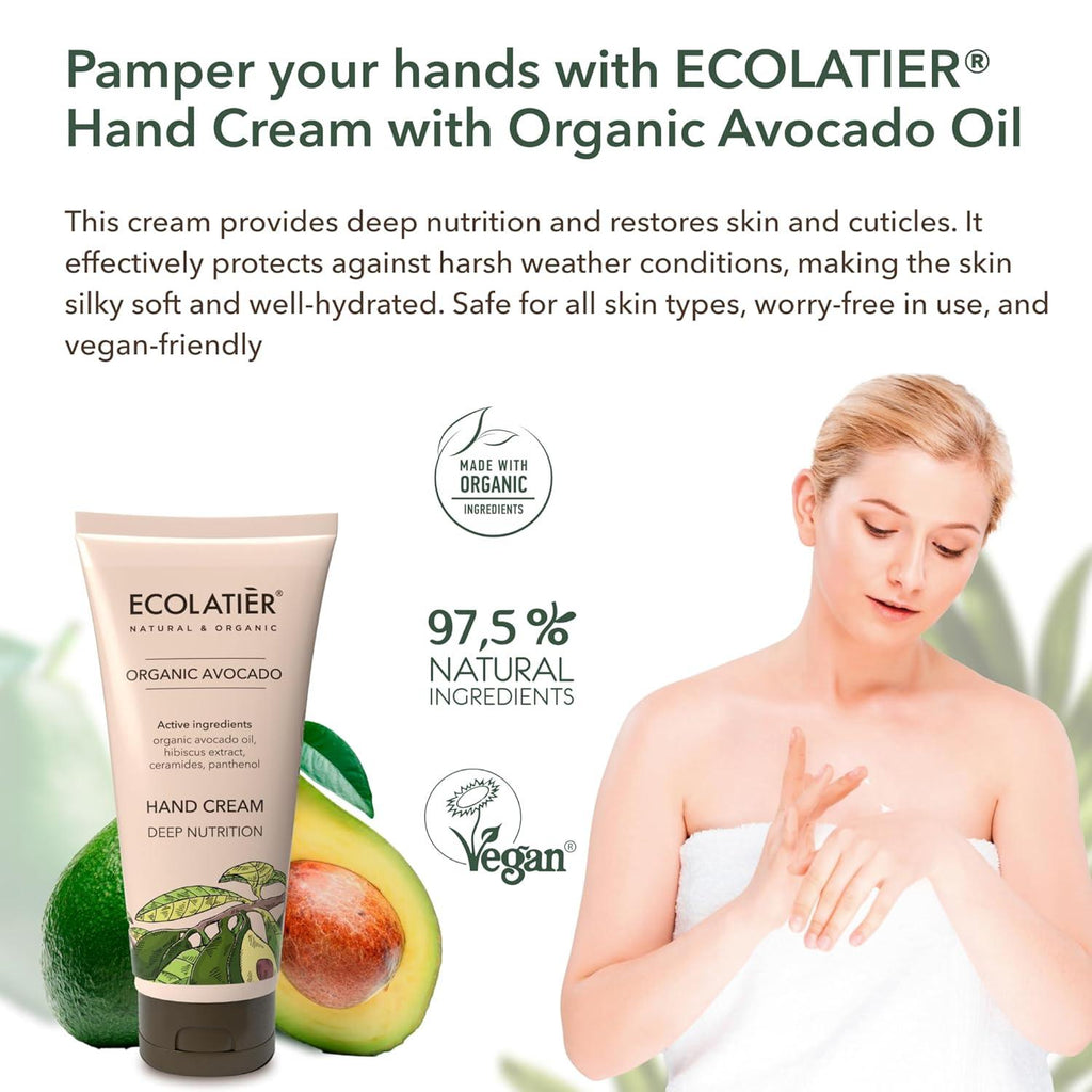 Hand Cream Deep Nutrition Organic Avocado