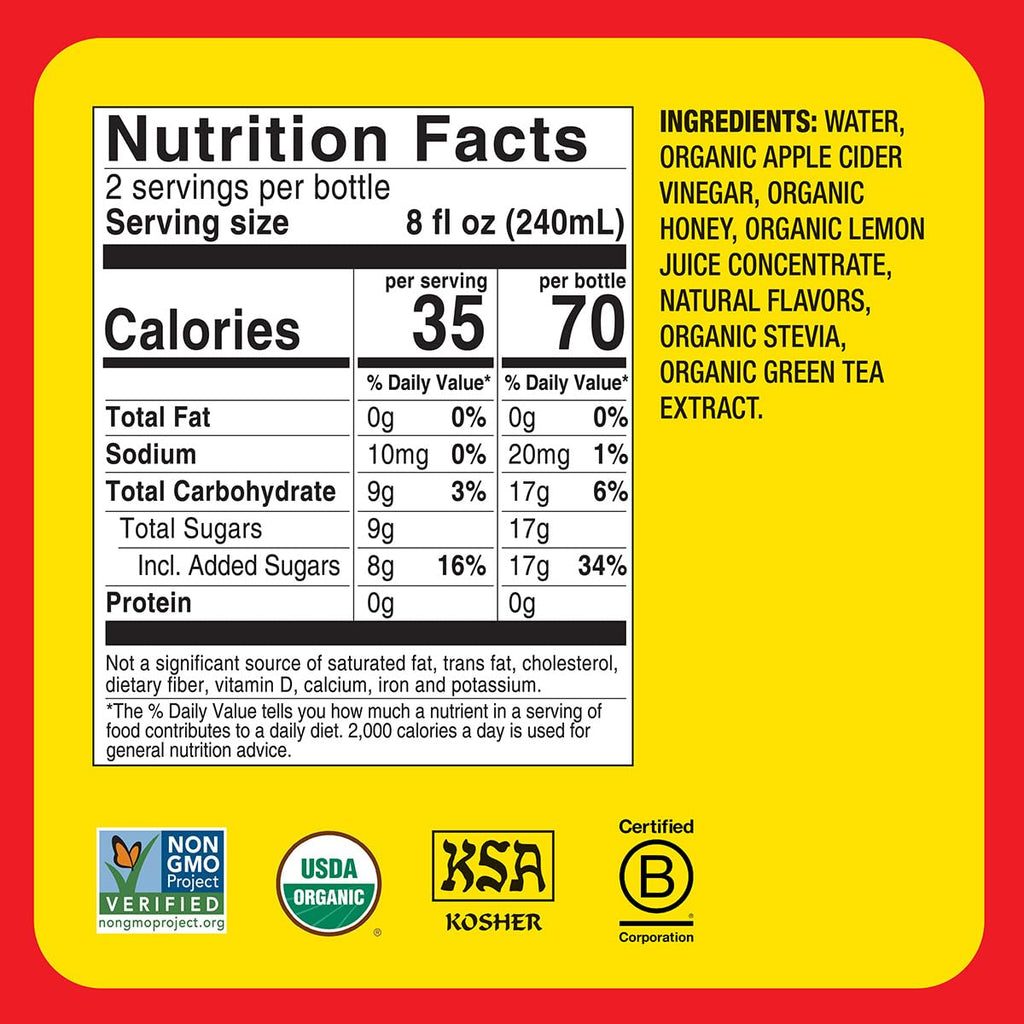 Bragg Apple Cider Vinegar Refreshers – 16 fl oz, 2-Pack