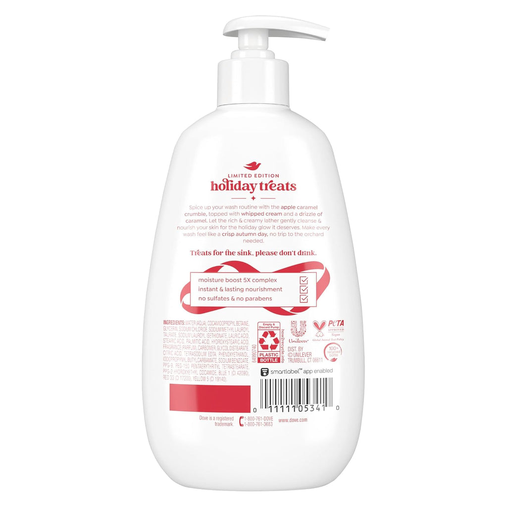 Dove Limited Edition Holiday Treats Liquid Hand Wash for Deep Nourishment Apple Cider Carmel 12 oz