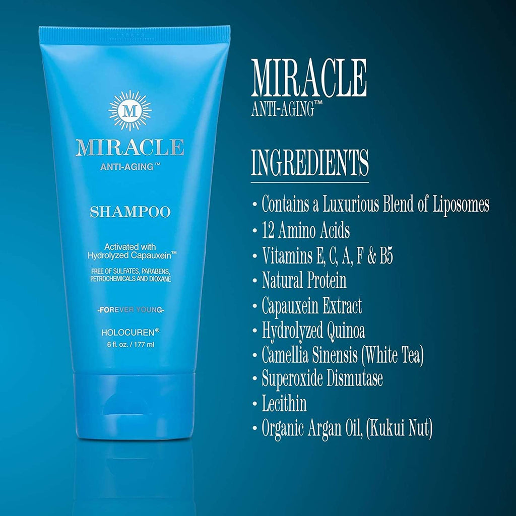 Holocuren Miracle Anti-Aging Shampoo – Hair & Follicle Therapy, 6 oz