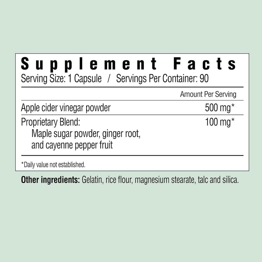 Country Farms Apple Cider Vinegar Capsules with Ginger, Cayenne & Maple – 90 Count