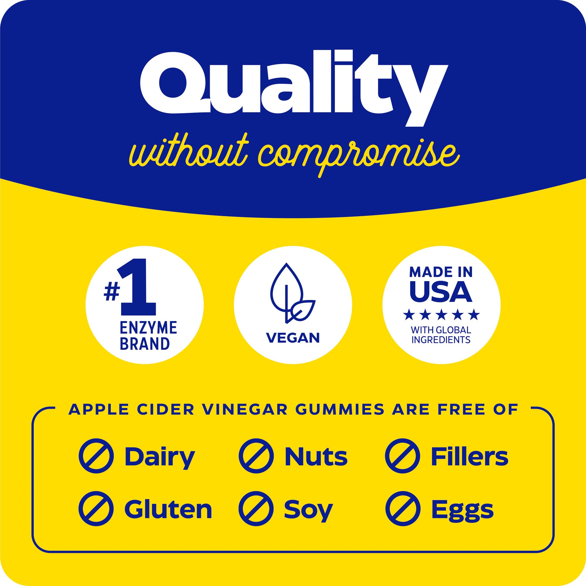 Enzymedica Apple Cider Vinegar Gummies with the Mother & Vitamin B12