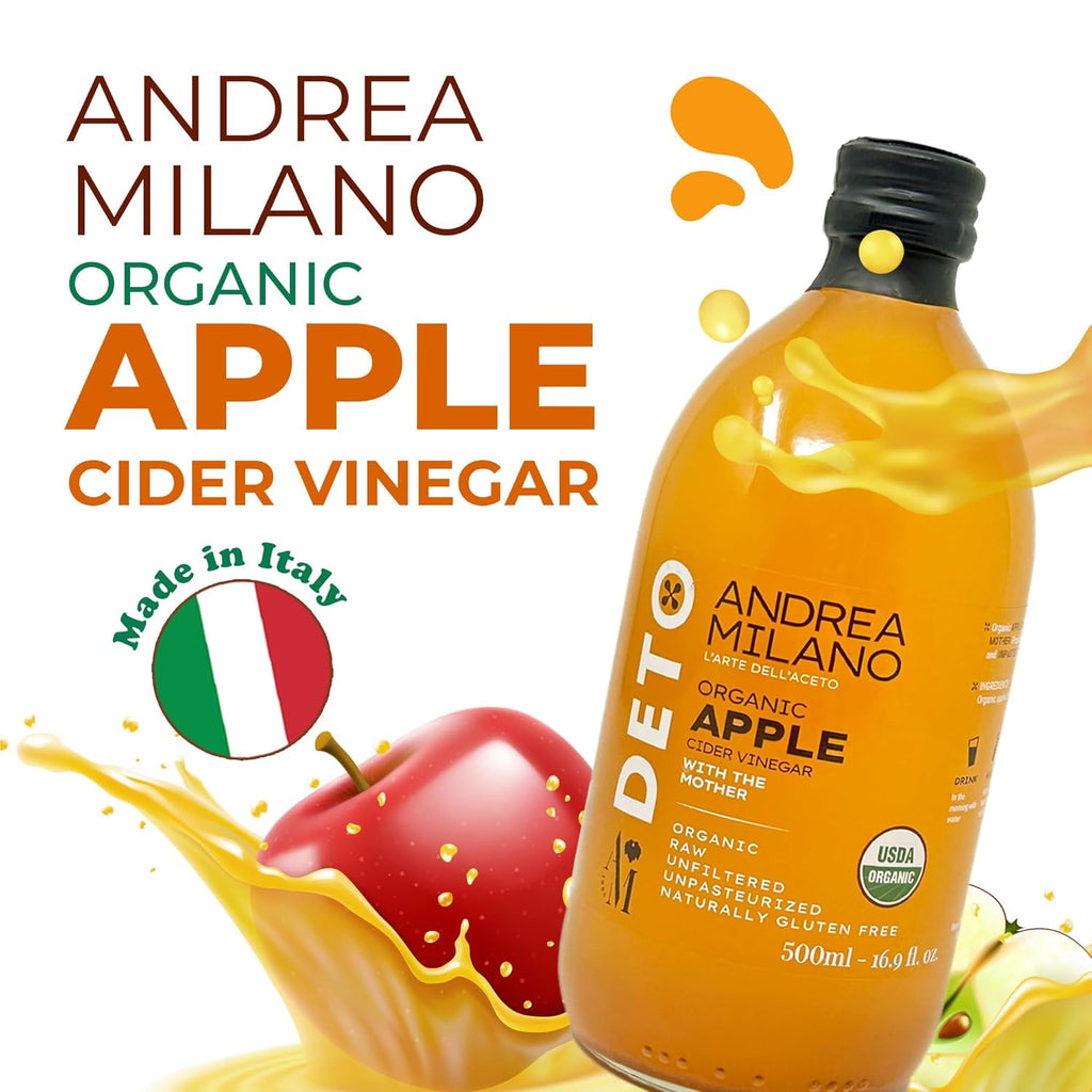 Andrea Milano Organic Apple Cider Vinegar with the Mother – 16.9 oz