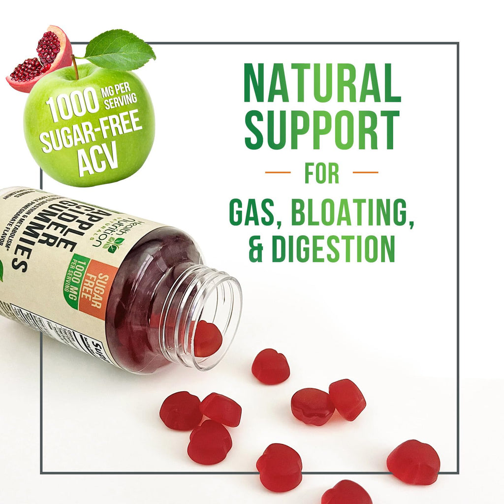 Health Nutrition Zero-Sugar Apple Cider Vinegar Gummies with the Mother & Vitamin B12
