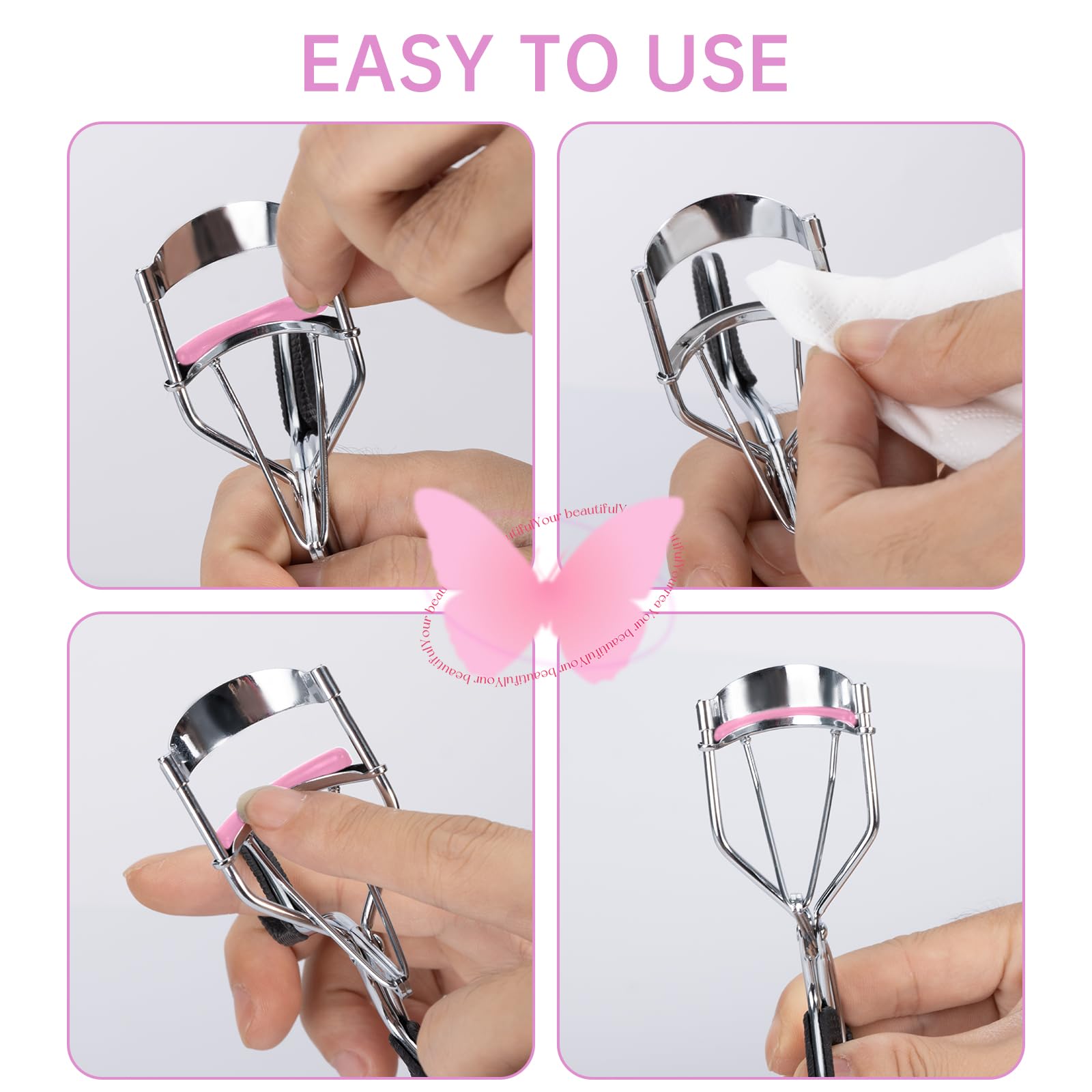 24PCS Eyelash Curler Refills Pads Silicone Compatible with Real Techniques