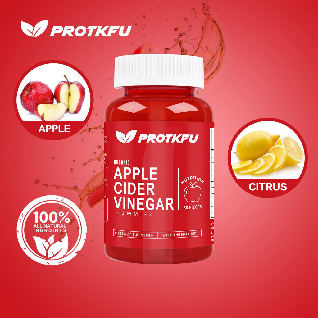 ProTKFU Apple Cider Vinegar Gummies with the Mother – 1,000 mg