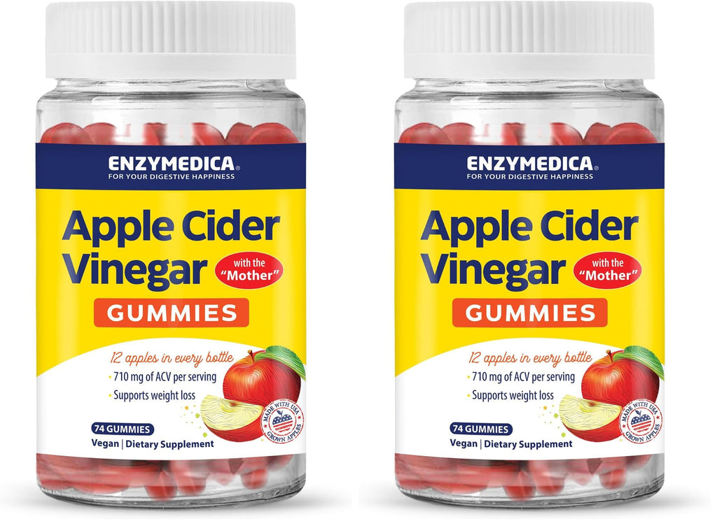 Enzymedica Apple Cider Vinegar Gummies with the Mother & Vitamin B12