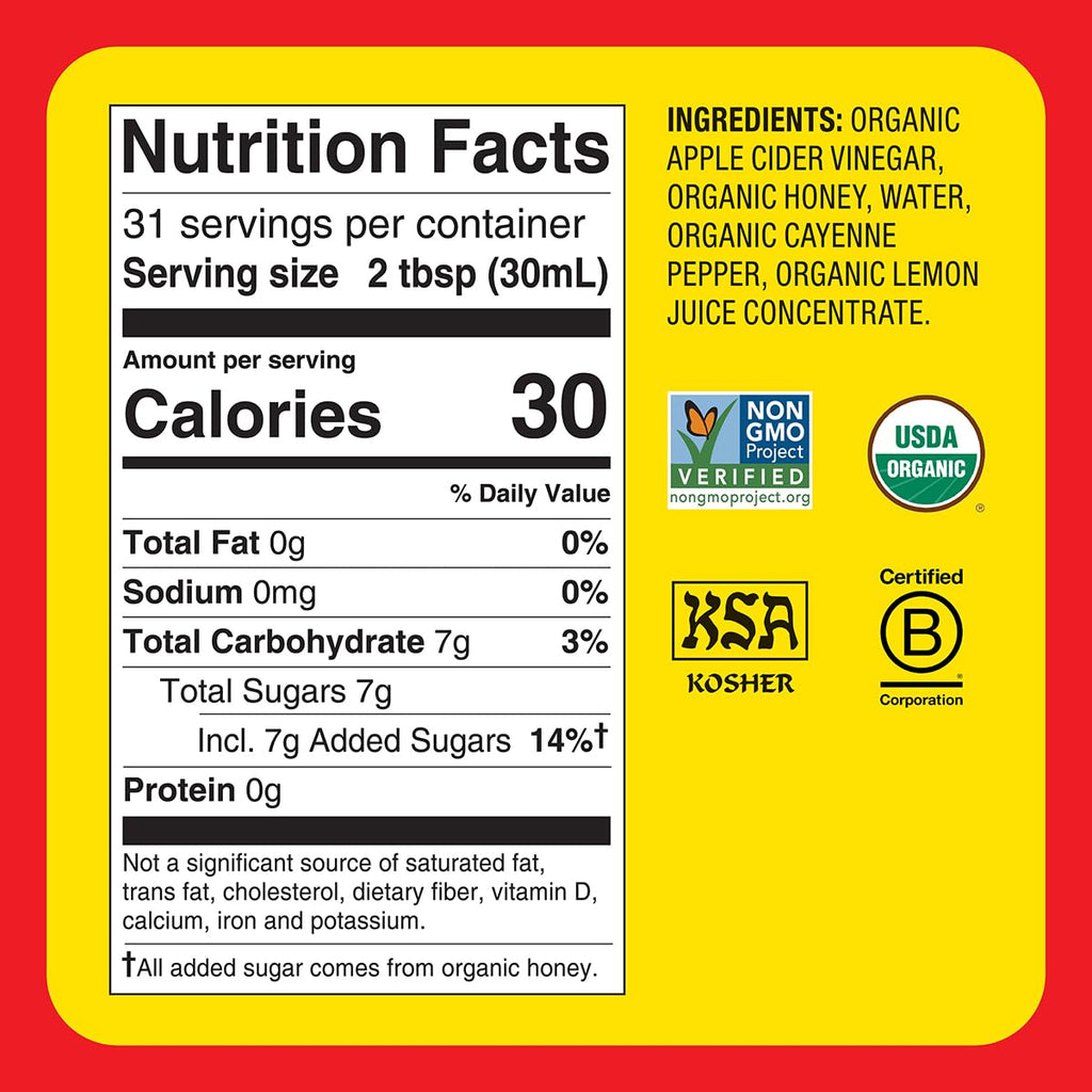 Bragg Organic Flavored Apple Cider Vinegar with the Mother – Raw & Unfiltered, 16 fl oz